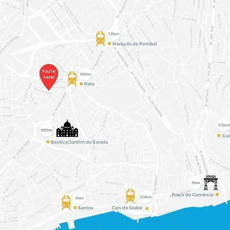 2br Chic&bright With 120sqm. In Campo De Ourique Apartamento Lisboa